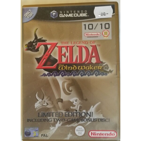 GC Zelda Windwaker (Inkl Ocarina of time Utan Bok)