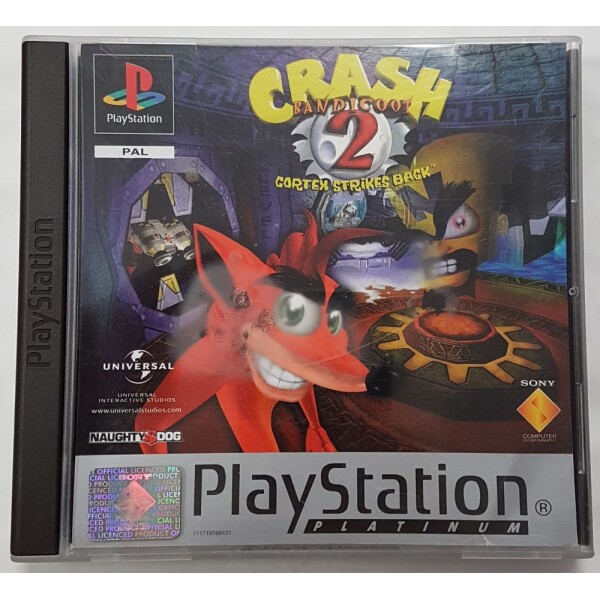 PS1 Crash Bandicoot 2 platinum (utan bok)