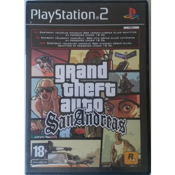 PS2 GTA San Andreas (utan bok med karta)