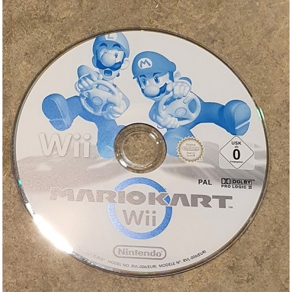 Wii Mario Kart (Utan bok) (Skiva med nyutskrivet fodral)