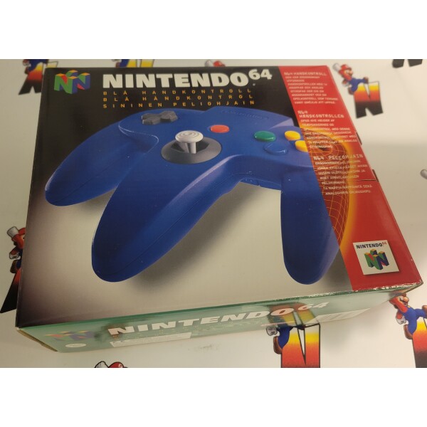 N64 Handkontroll Original Blå i box