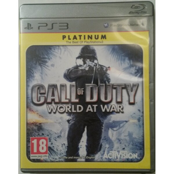 PS3 Call of Duty World at War platinum