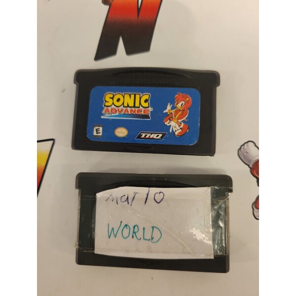 GBA Mario World + Sonic Advance Double Pack (Repro)